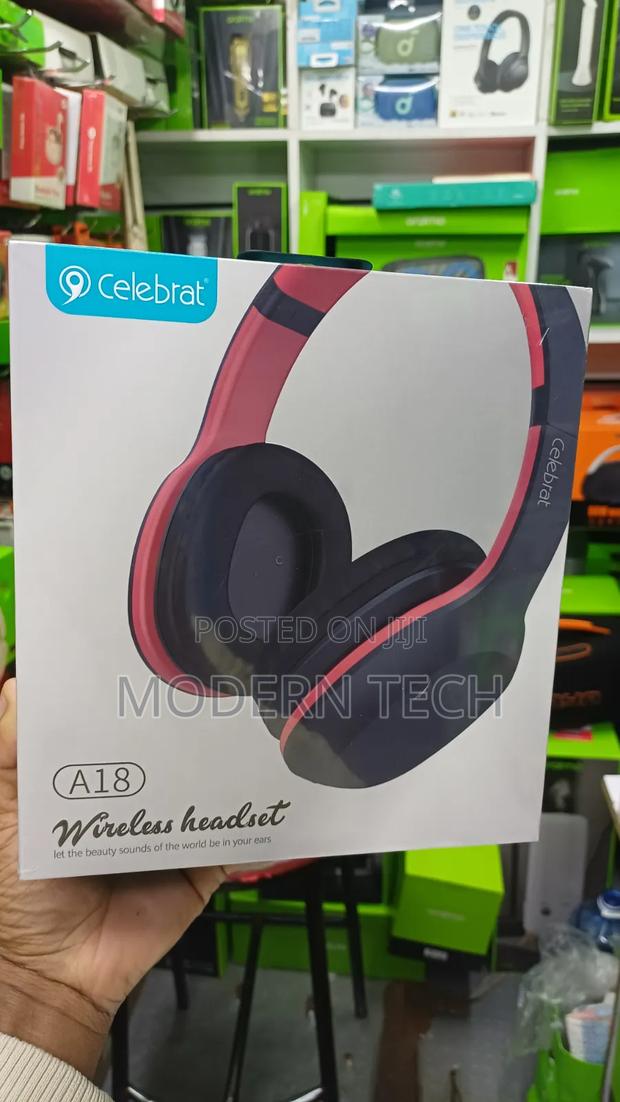 Celebrat A18 Extra Bass Wireless Headphones – Comfortable Over-Ear
