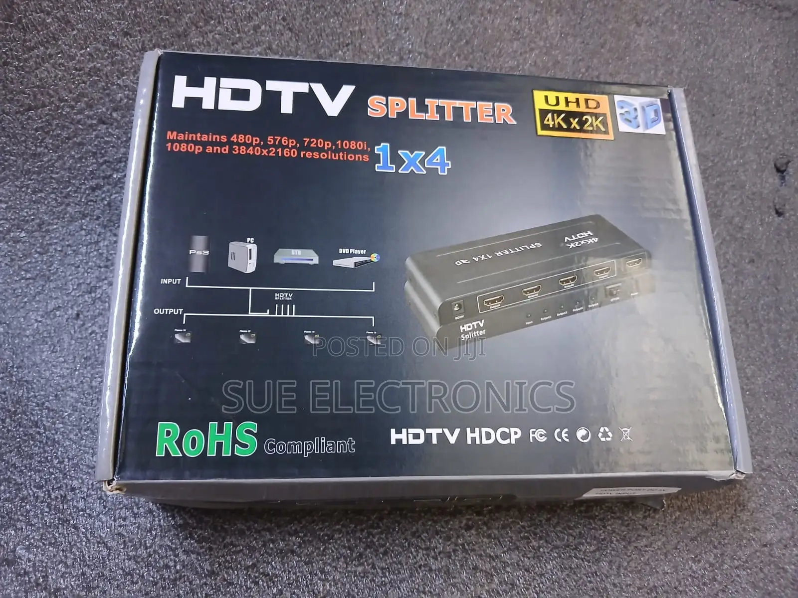 1 in 4 Out Hdmi Splitter Audio Video