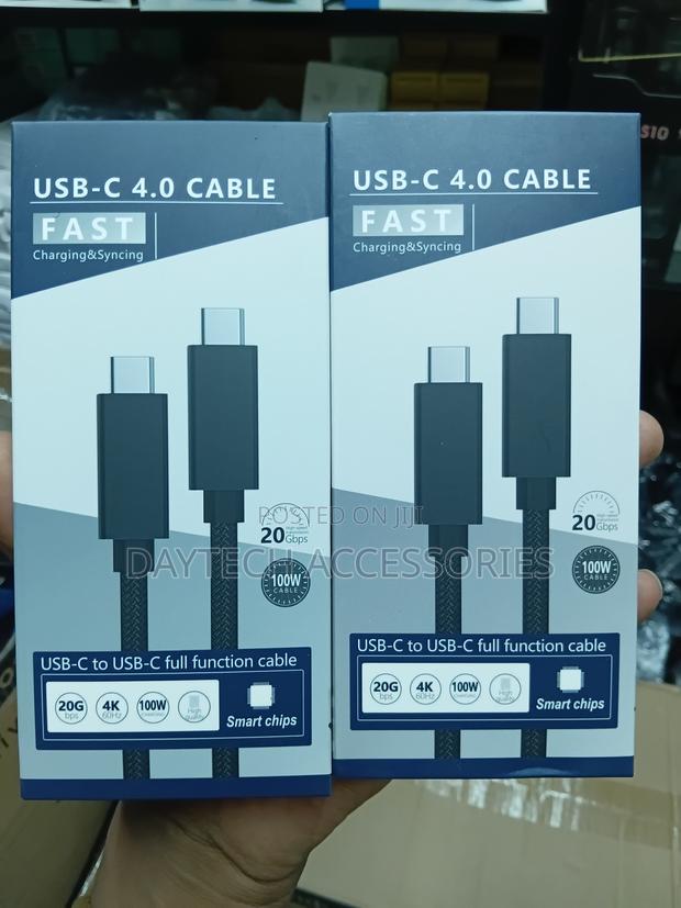 Usb-c To Usb-c 100w 20gbps Cable With Video Output