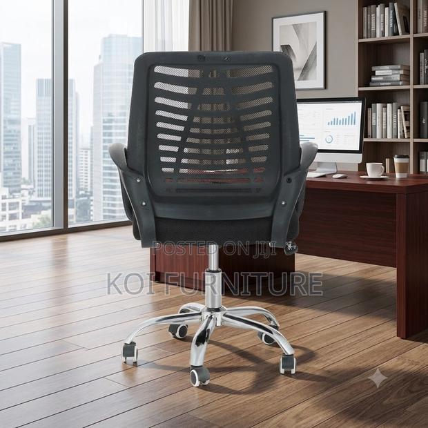 Office Chairs; Mid Back Ergonomic Strong Mesh Office Chairs - thumbnail 5