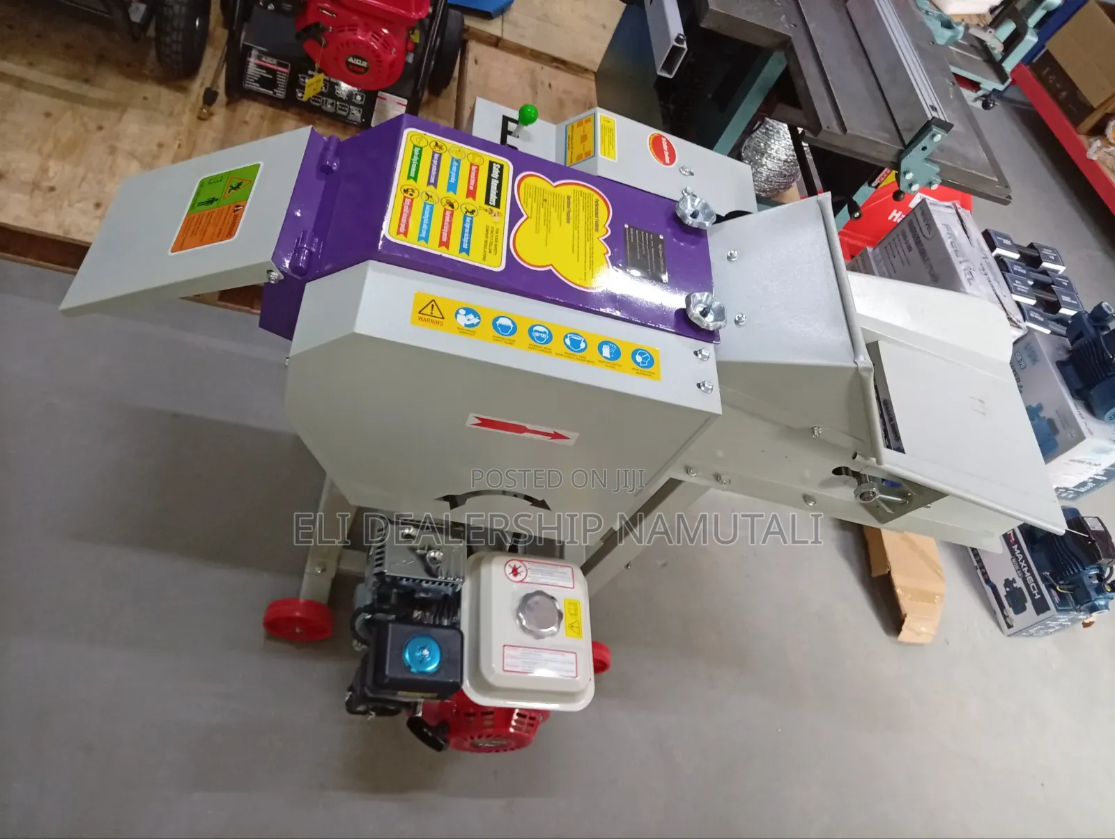Heavy Duty Agricultural High Speed Chaff Cutter With 7.5hp Engine