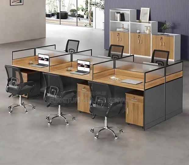 Executive 6-Way Office Workstation - thumbnail 3