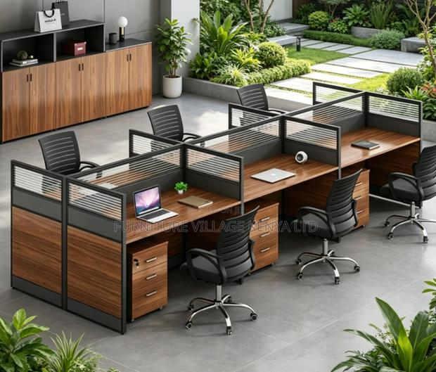 Executive 6-Way Office Workstation - thumbnail 12