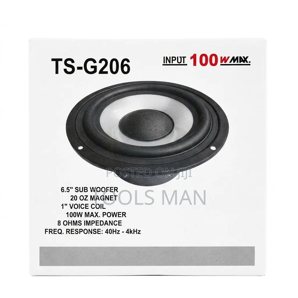 Ts-G206 6.5" 100w Sub Woofer Speaker 8 Ohm Car Audio Driver