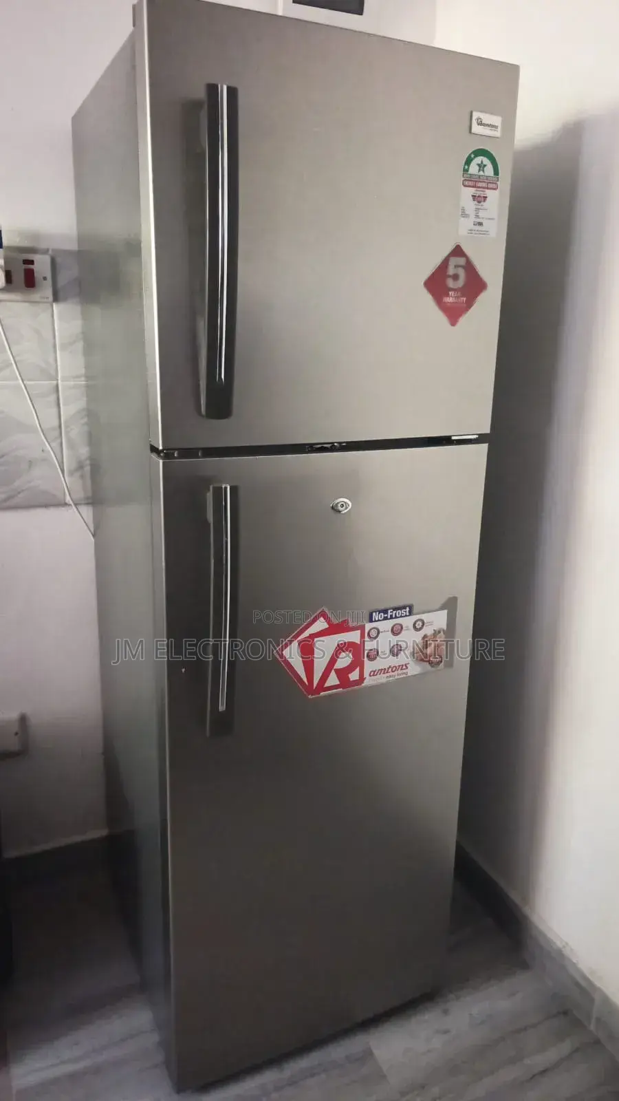 Ramtons Rf/317 No Frost 243l Double Door Fridge + Fridge Guard