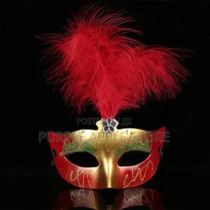 Masquerade Mask Red/Gold