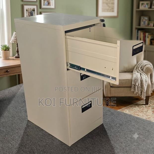 Office Cabinet; Three Doors Steel Home Office Filing Caninet - thumbnail 3
