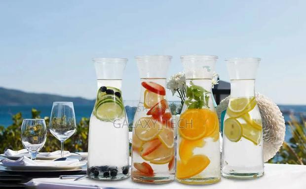 1litre Glass Carafe With White Lids - thumbnail 3