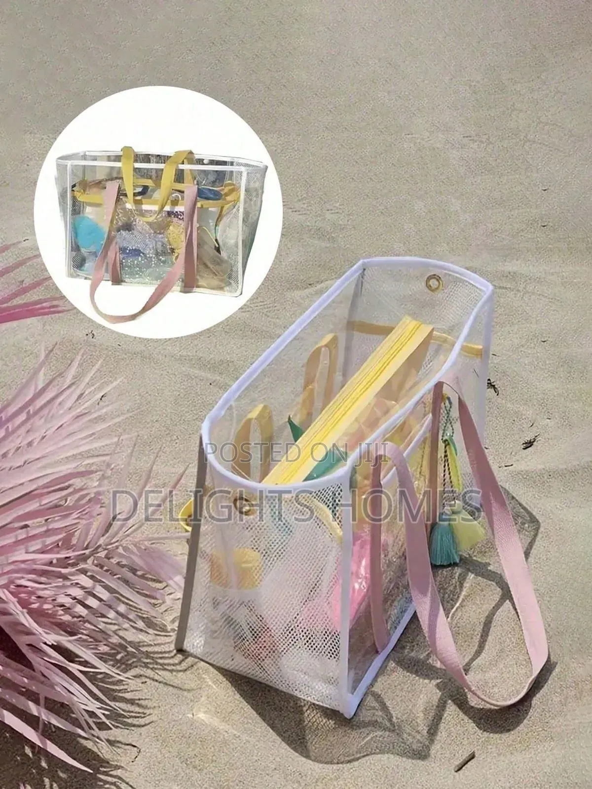 Large Capacity Tote Beach /Swimming Bag With Zip_ex