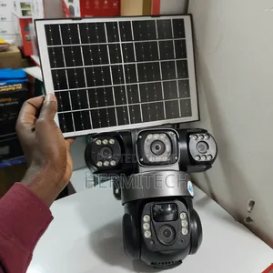 3 Lens Solar Powered PTZ CCTV 4g Security Camera