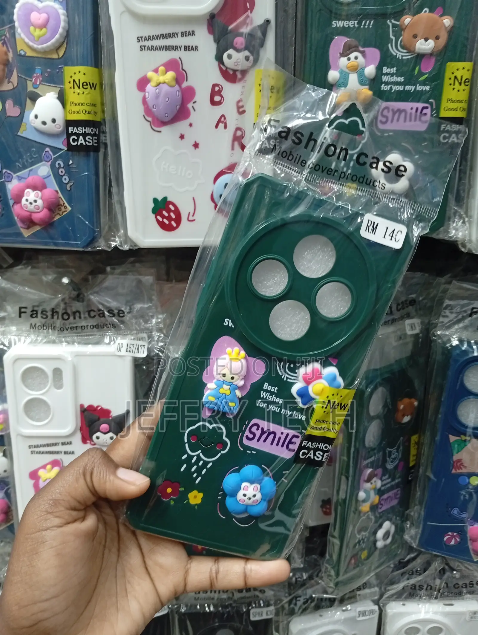 Xiaomi Redmi 14c Pre-Decorated With Raised, Colorful Charms Cover