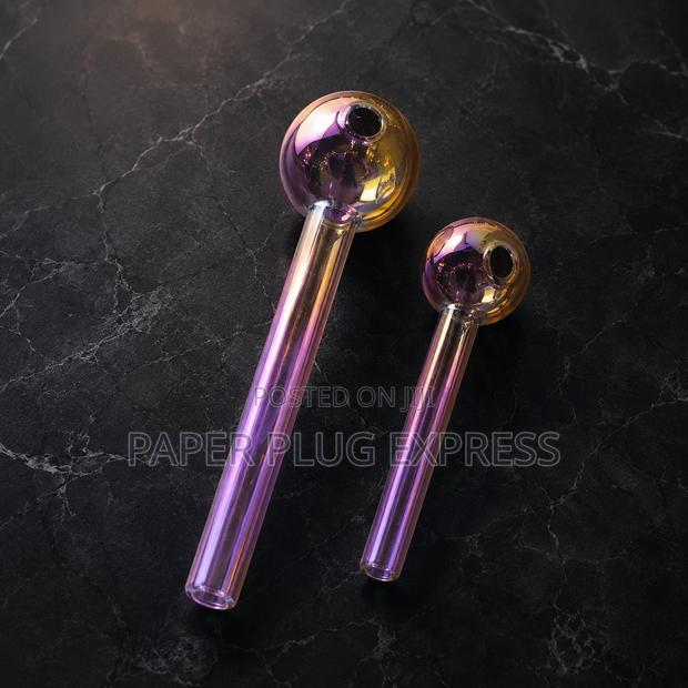 Cosmic Purple Borosilicate Hand Glass Pipe Oil Burner – 4 6 Inch