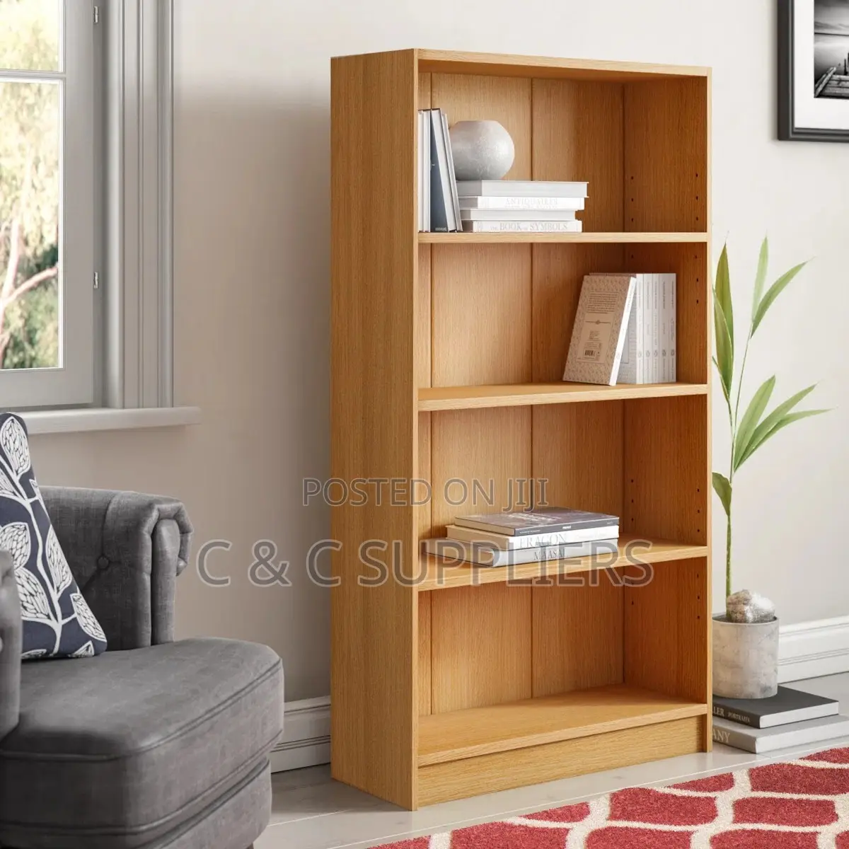 5-Tier Wooden Bookshelf