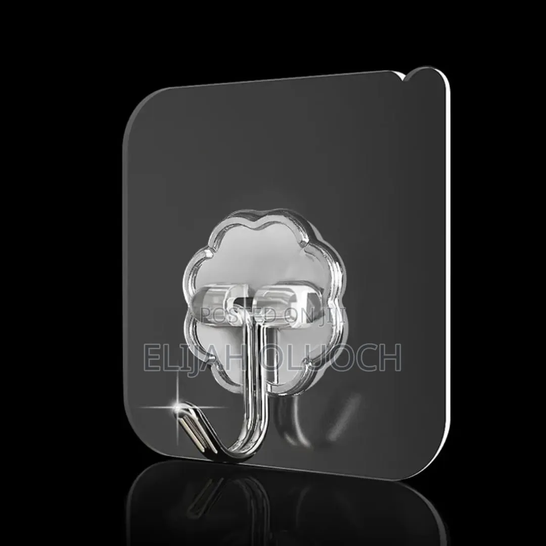 10pcs Strong Transparent Hooks Color: