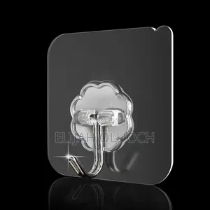 10pcs Strong Transparent Hooks Color: