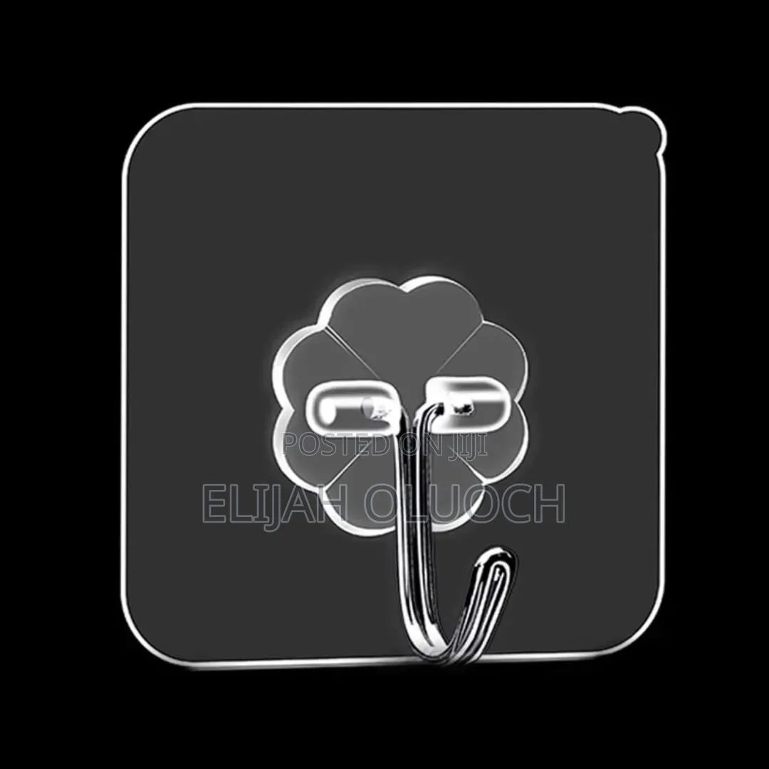 10pcs Strong Transparent Hooks Color: