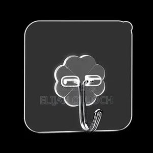 10pcs Strong Transparent Hooks Color: