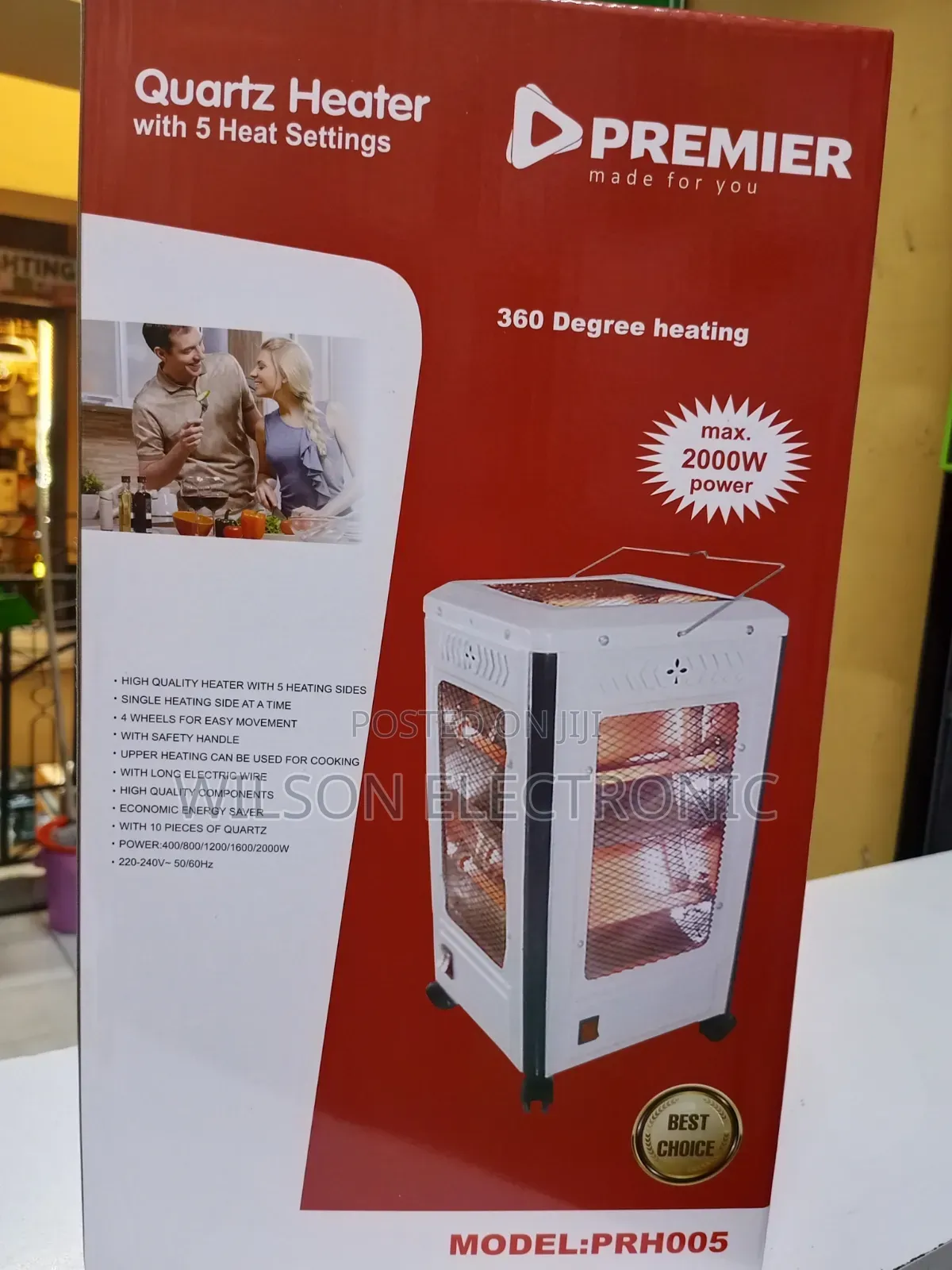 5 Sides Room Heater. 2000w