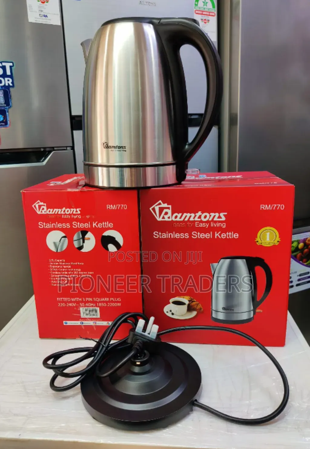 Ramtons Kettle Stainless Steel 2.5l Rm770
