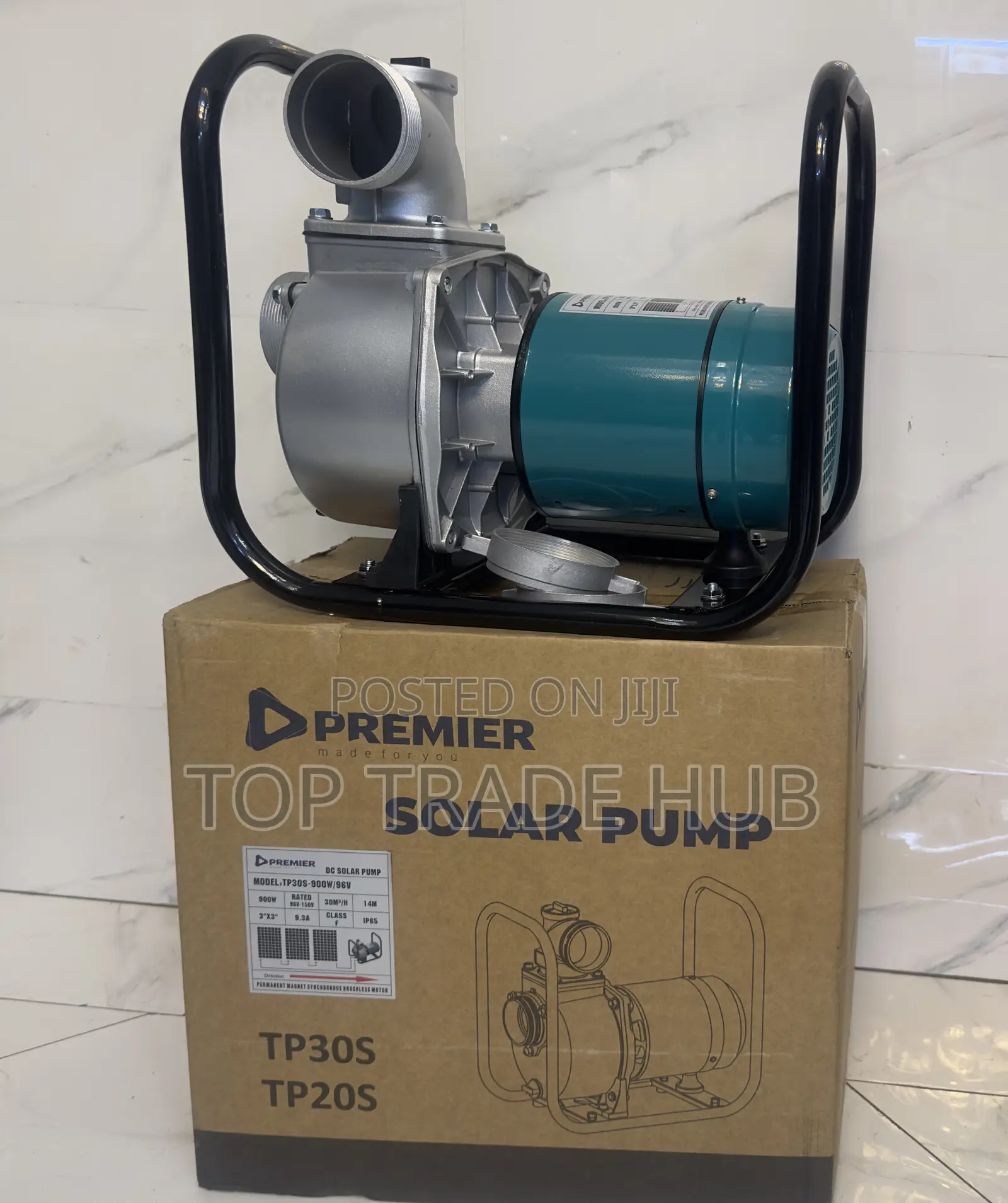 Premier Dc Solar Surface Pump 3 Inch 900w 14m Head 500l/Min