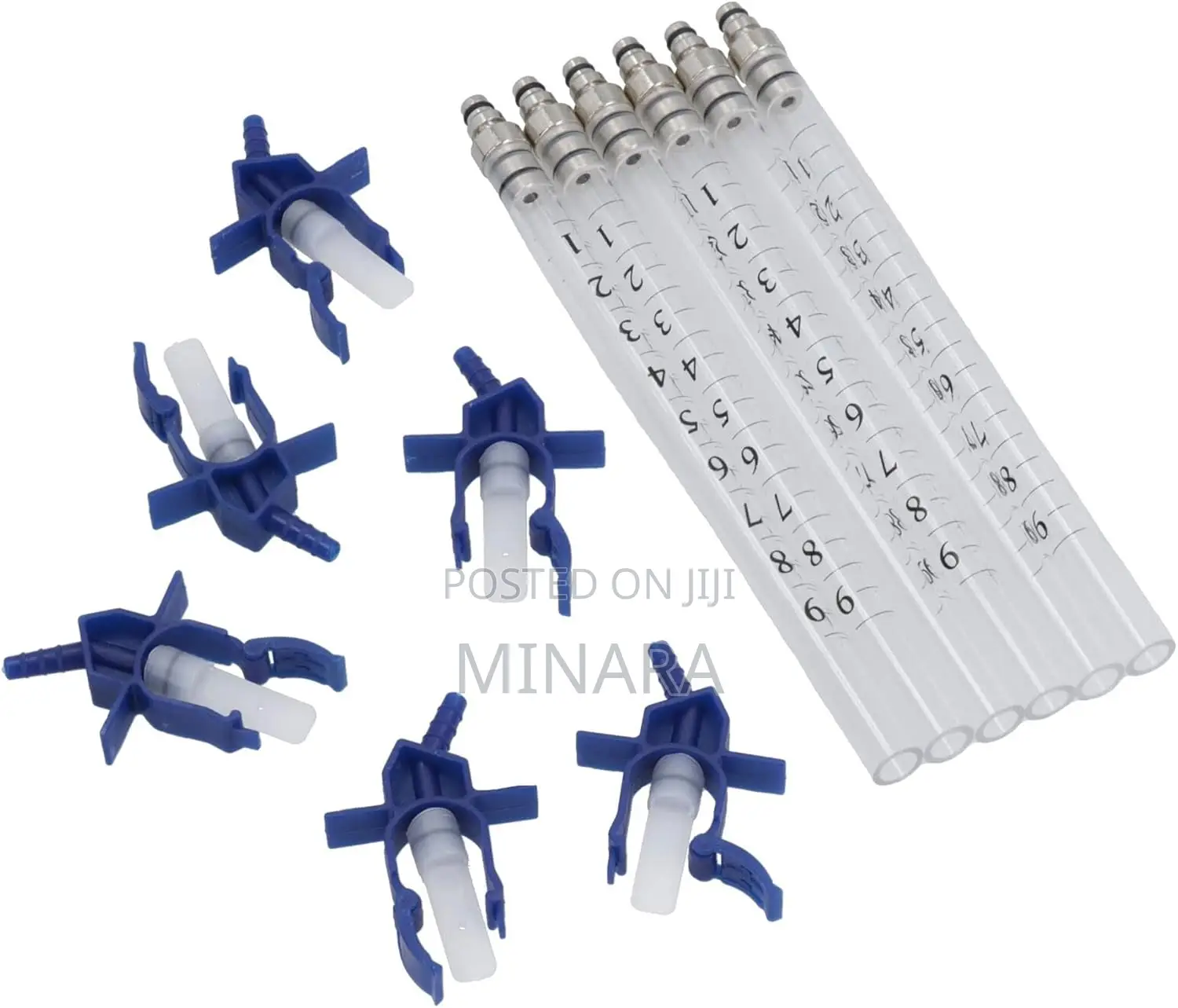 6 Cylinder Diesel Injector Flow Meter Adaptor Set Common Rail Tester