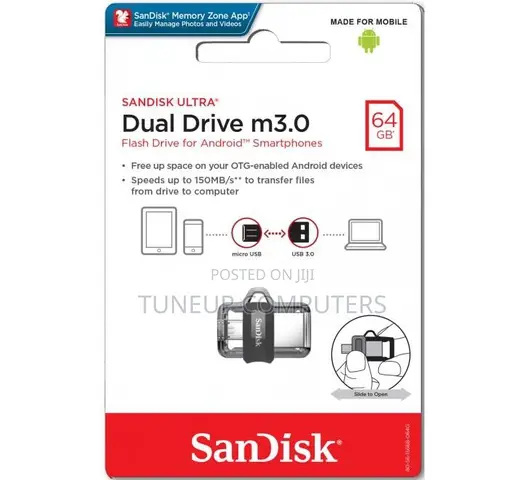 Sandisk Ultra Dual Drive M3.0 64gb 130mb/S