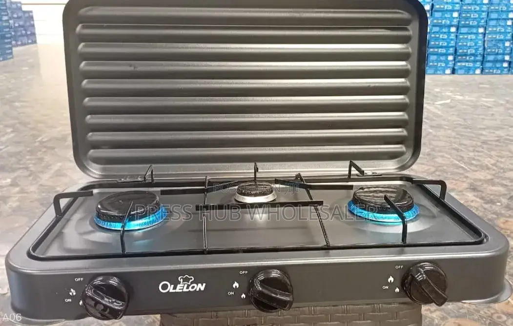Olelon 3 Burner Gas Stove: Tabletop Stainless Steel Cooktop