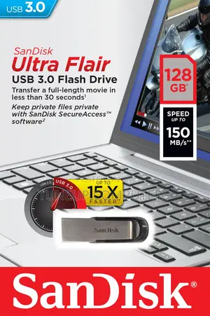 Sandisk Ultra Flair 128gb, Usb 3.0 Flash Drive, 150mb/S Read