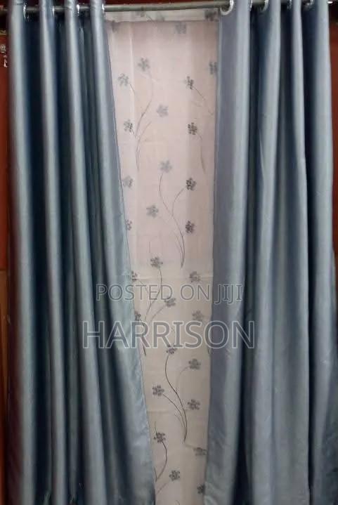 Plain Curtains With Shears - main view