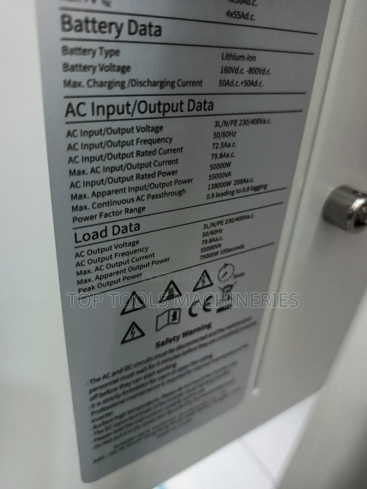 Deye 50kw Hybrid Inverter Three Phase