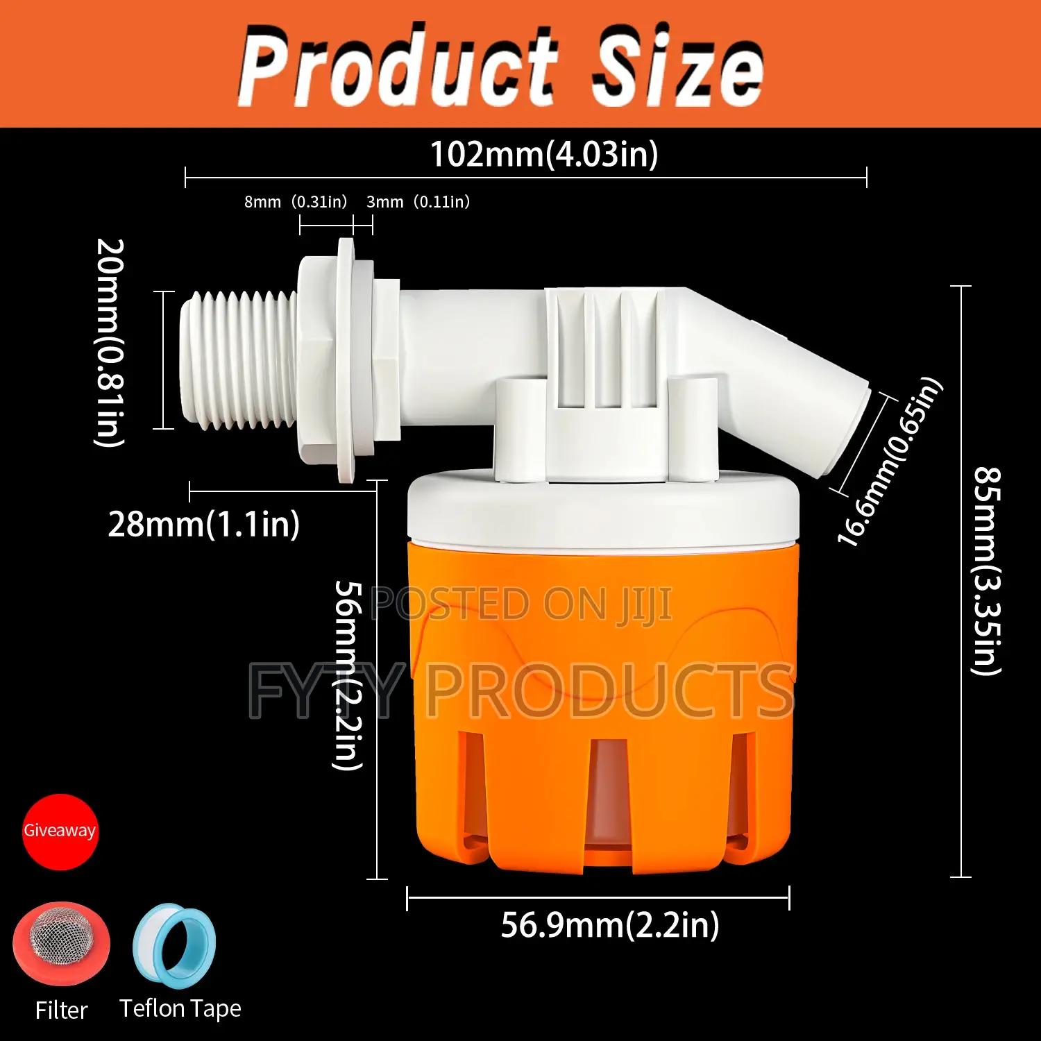 Water Tank Float Valve
