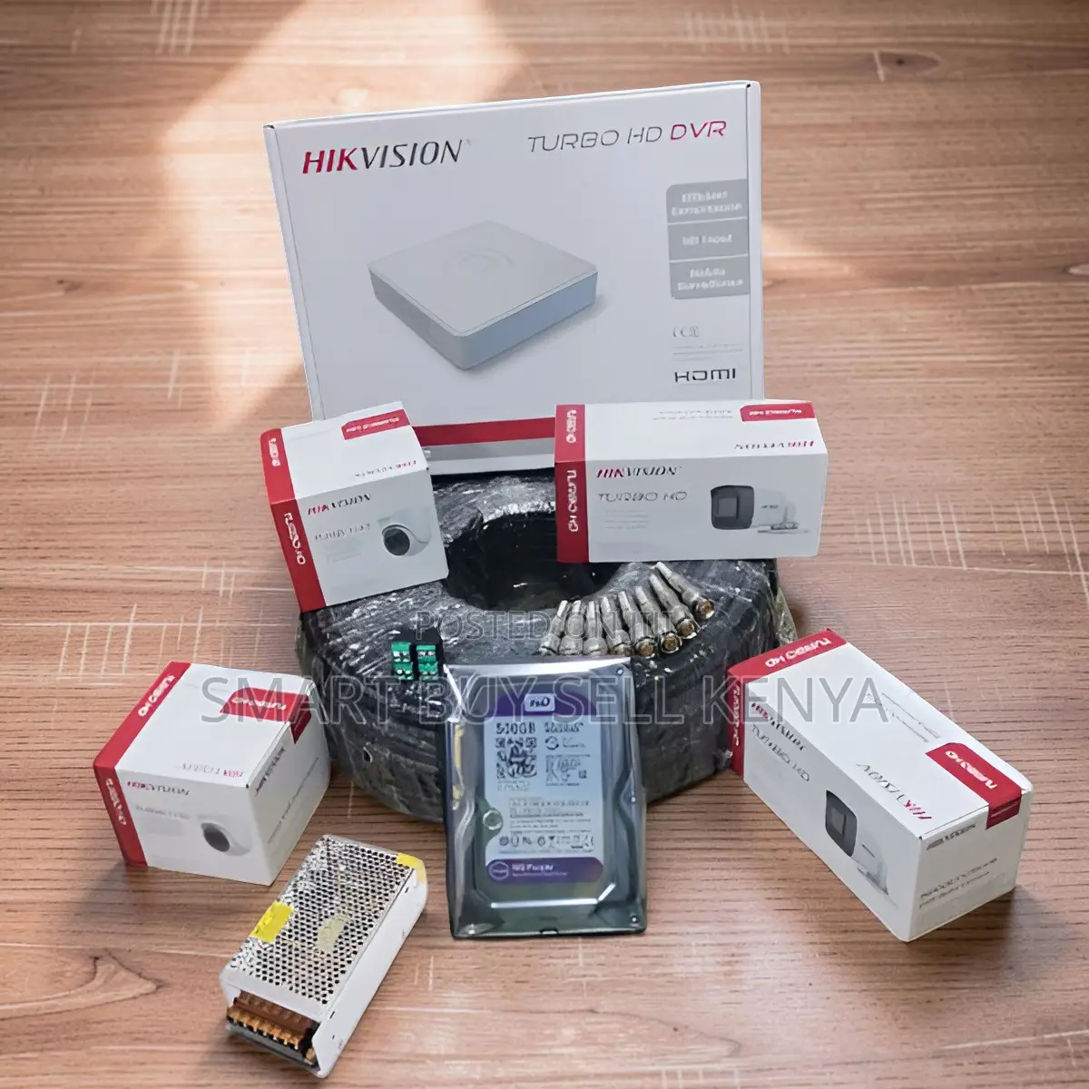 All Weather Performance 4 Hikvision 1080p CCTV Cameras Full System Kit