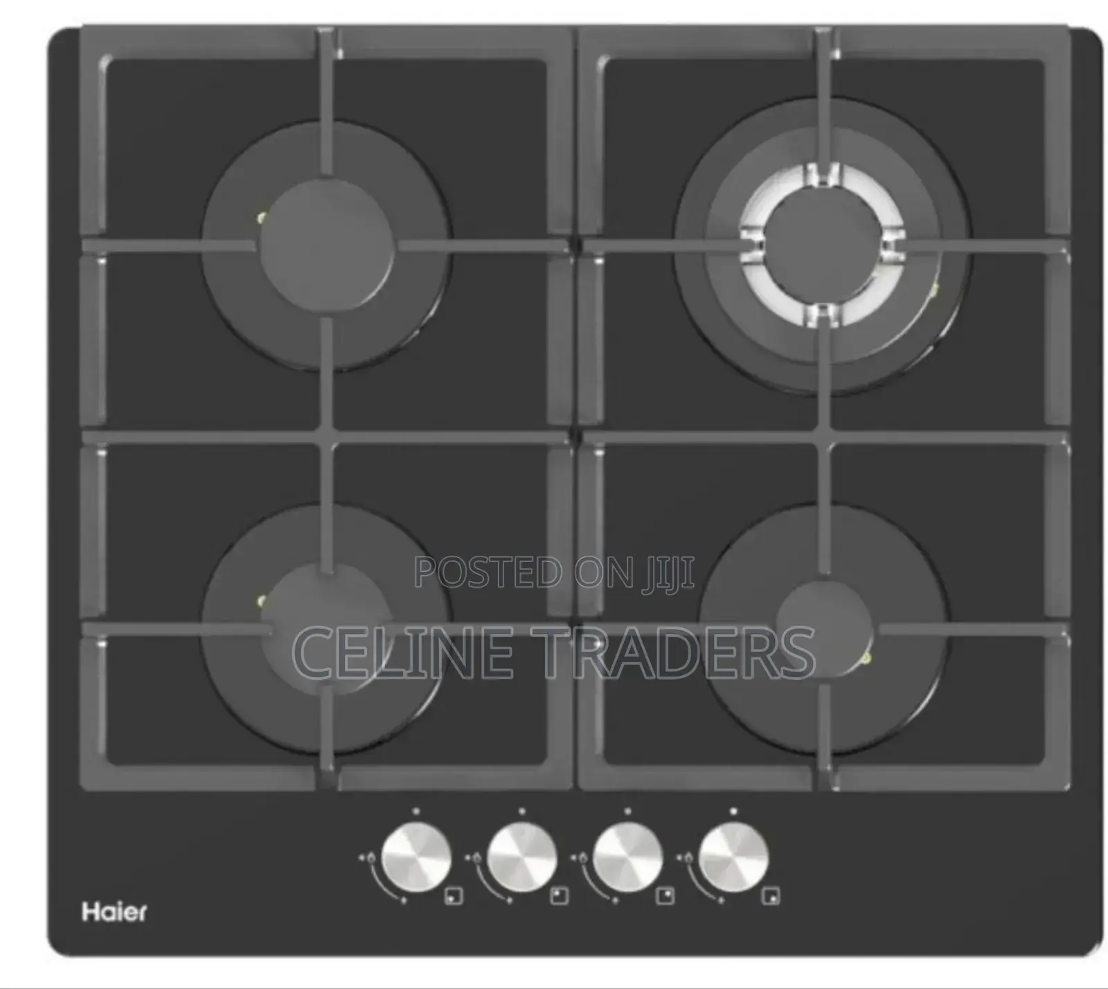 Haier 4burner Built in Cooker Black Glass Gas Hob