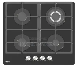 Haier 4burner Built in Cooker Black Glass Gas Hob