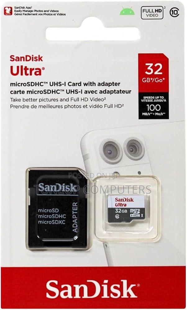 Sandisk Ultra Microsdhc 32gb 100mb/S Class 10 Uhs-I