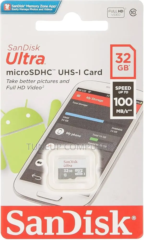 Sandisk Ultra Microsdhc 32gb 100mb/S Class 10 Uhs-I