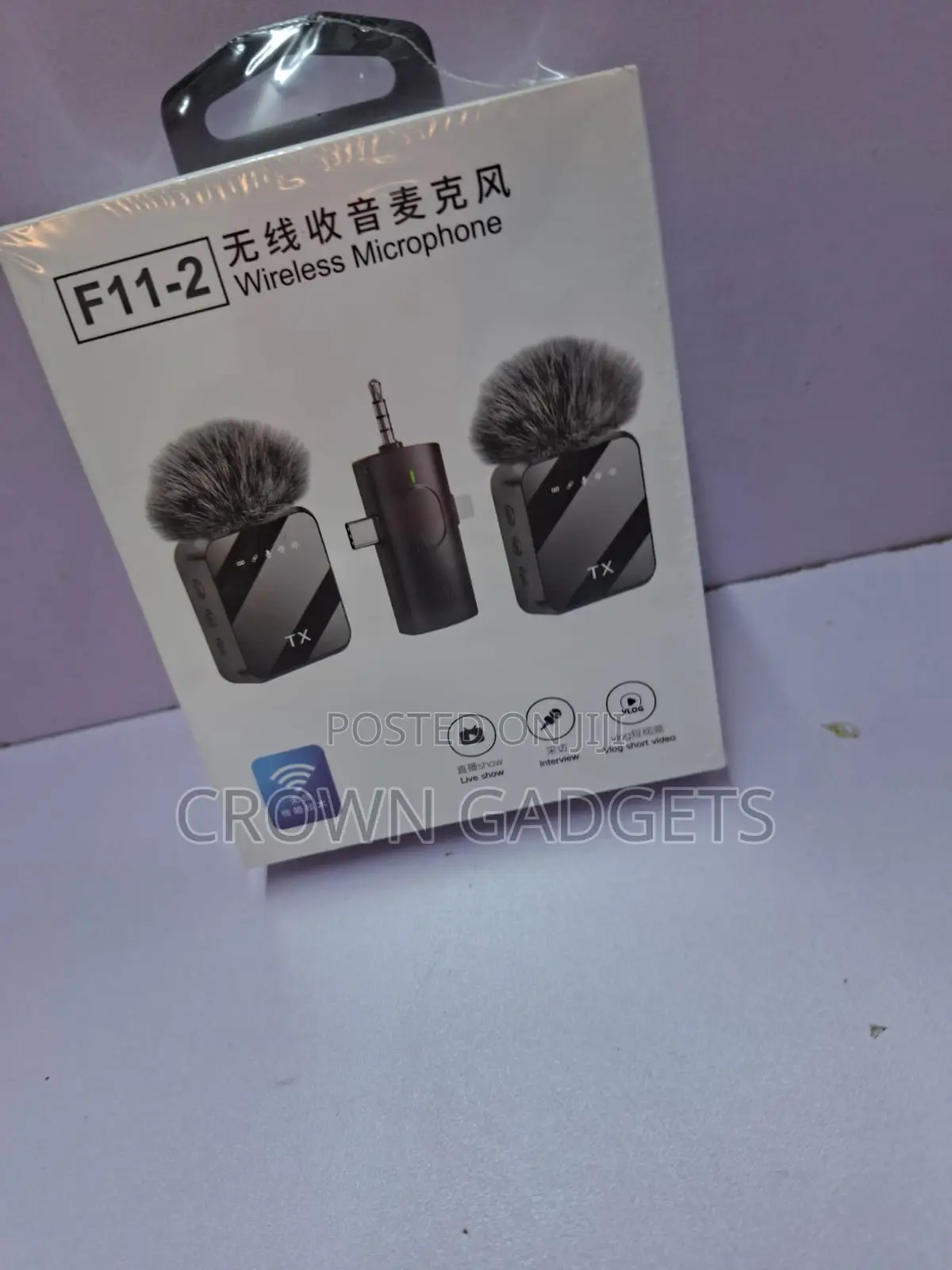 F11-2 Wireless Lavalier Mic With Dual Transmitters