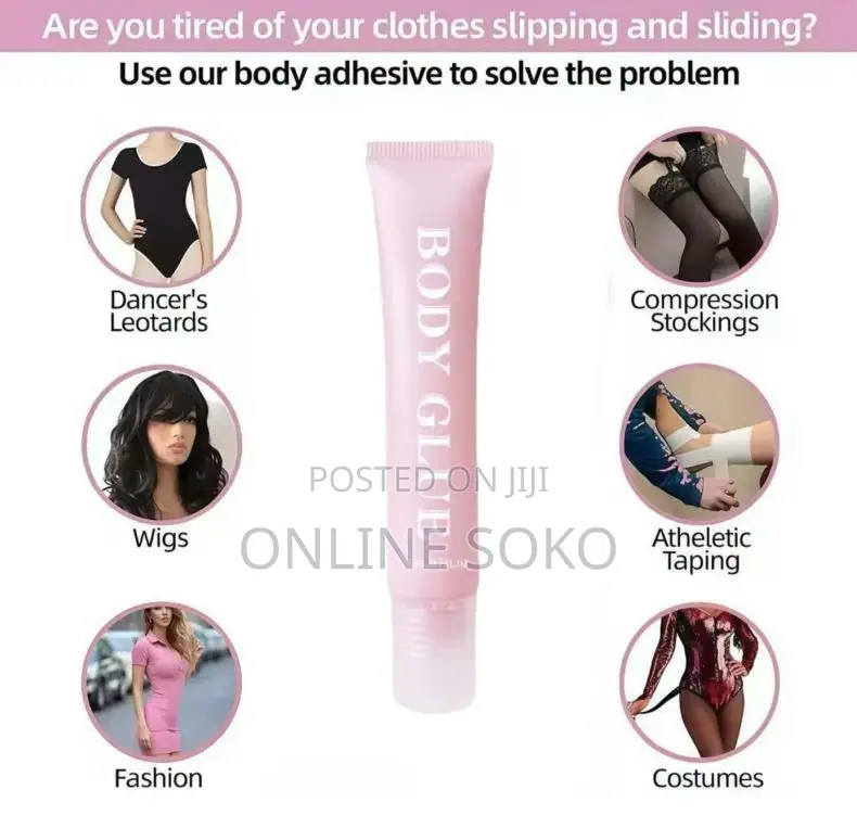 Body Adhesive Glue–All-Day Liquid Fashion Adhesive for Clothes - 20ml