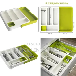Multi-Purpose Plastic Cutlery Drawer Organizer