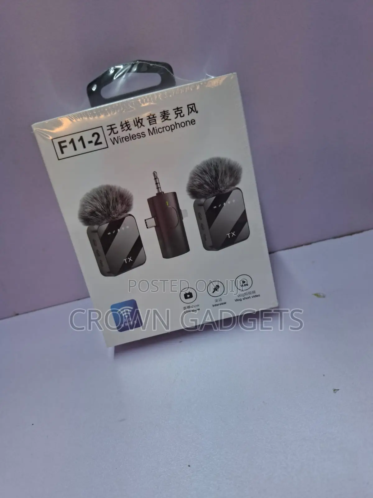 F11-2 3 in 1 Wireless Microphone for Youtube and Tiktok
