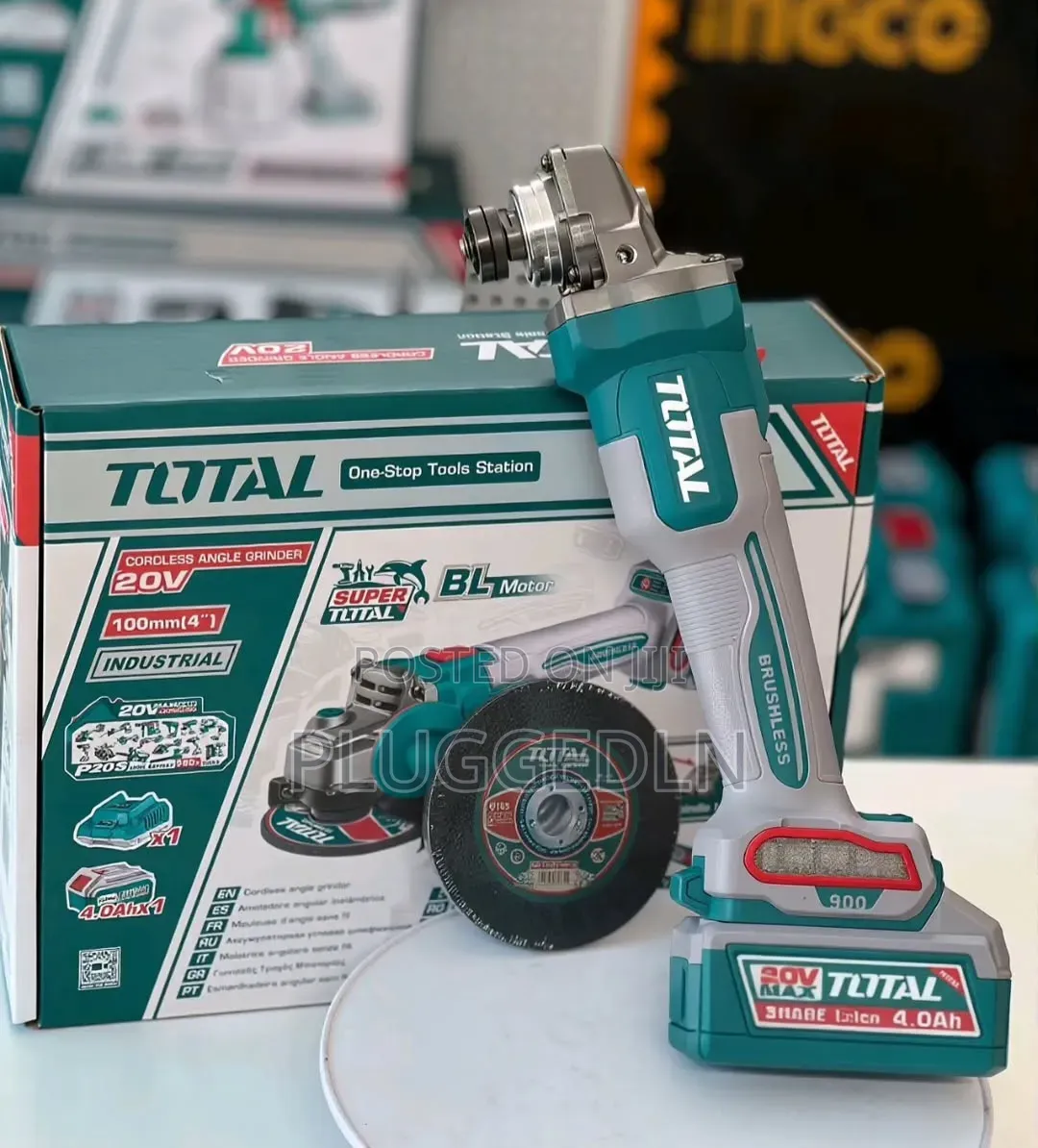 Total Cordless Angle 
Grinder 900w