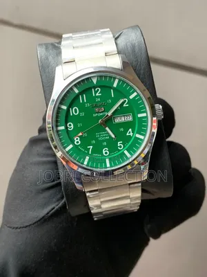 Green Face Seiko Automatic Wrist Watch
