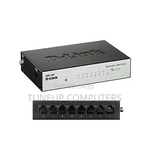 D-Link DGS-108/B 8-Port Gigabit Unmanaged Desktop Switch
