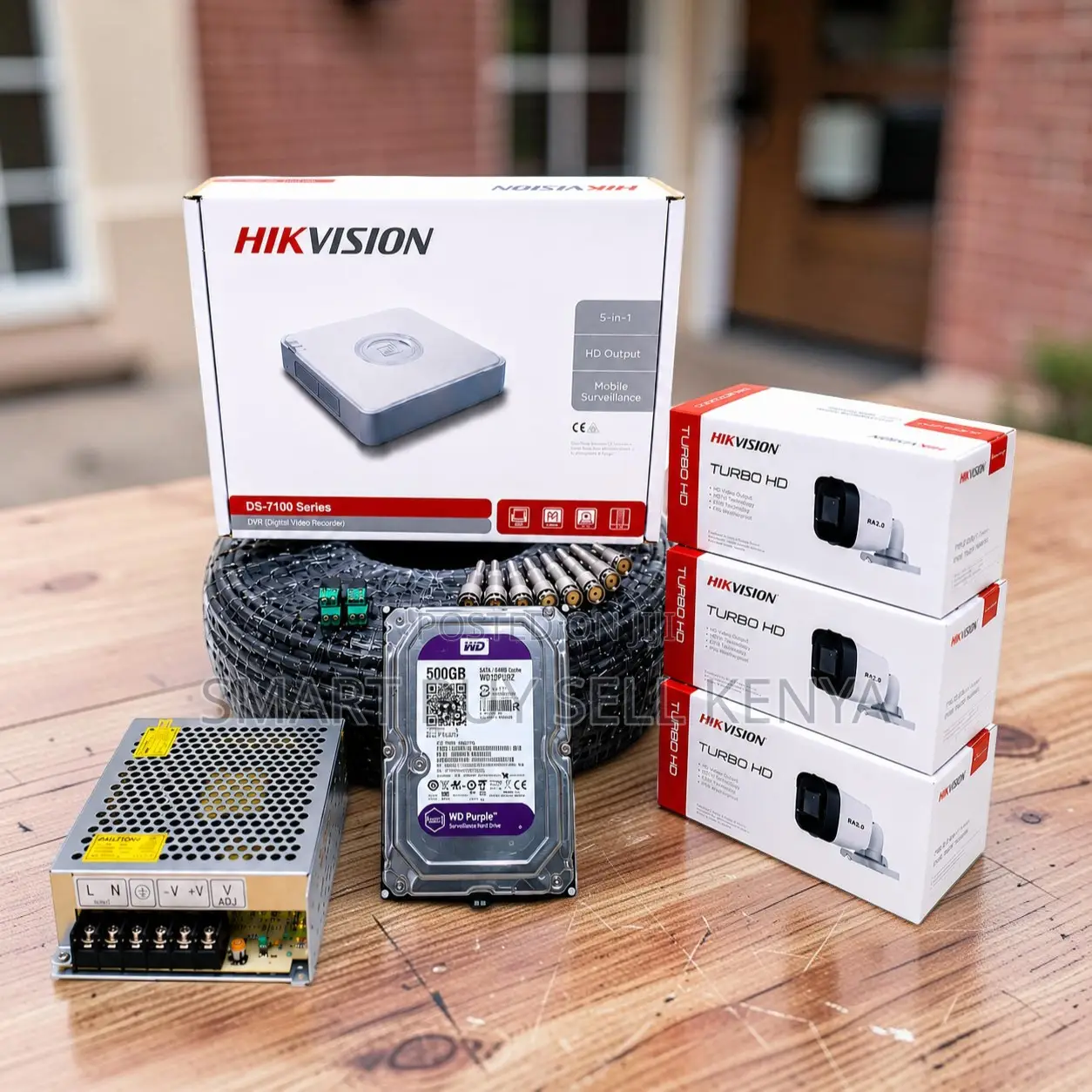 Easy Installation 3 Hikvision 1080p CCTV Cameras Complete System Kit