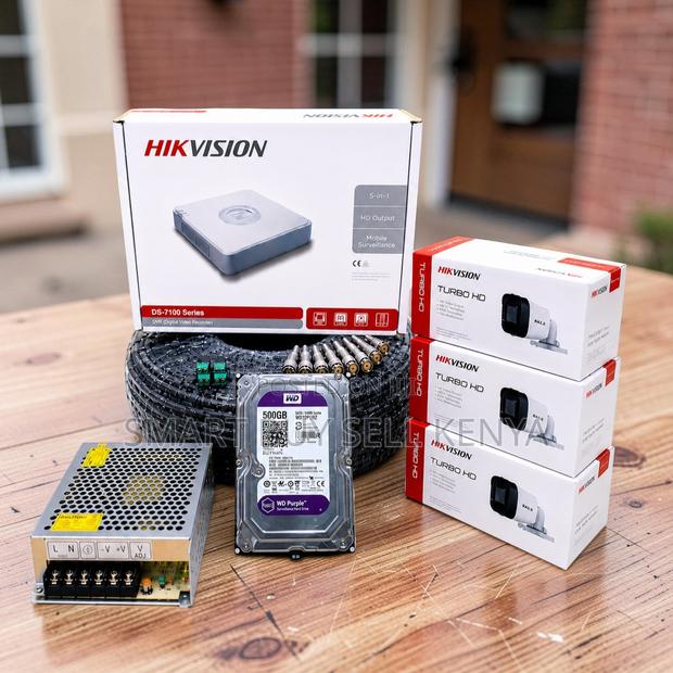 Easy Installation 3 Hikvision 1080p CCTV Cameras Complete System Kit