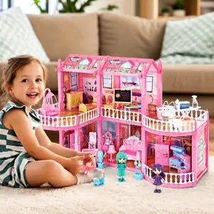 Big Dollhouse With Balcony and Stairs