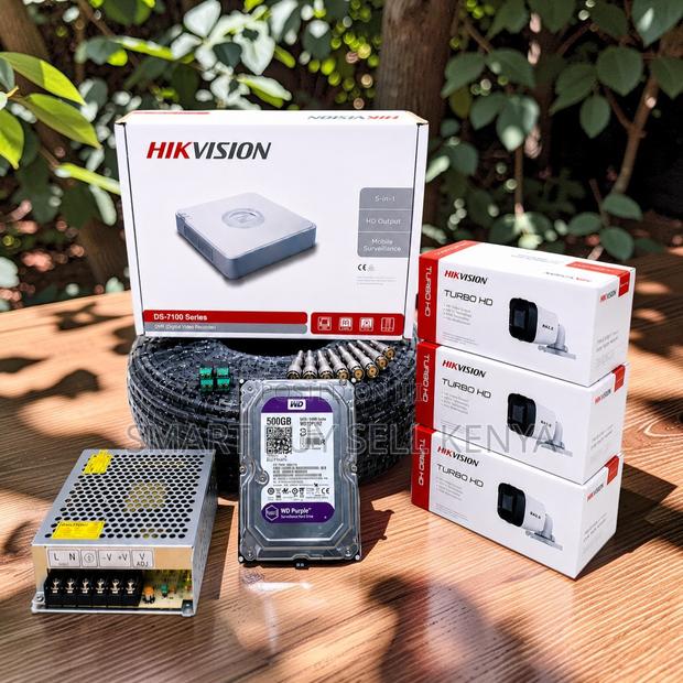 High Performance 3 Hikvision 1080p Hd CCTV Cameras Complete System Kit