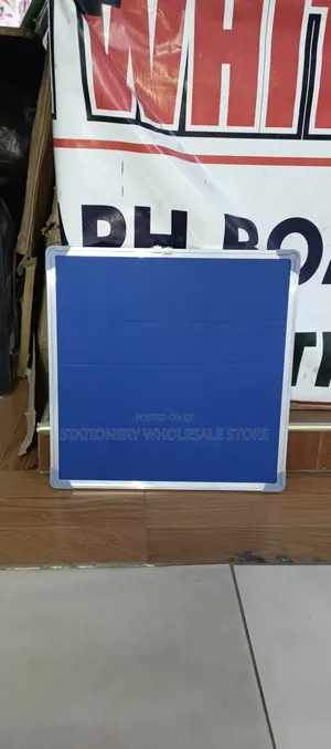 Double Sided Pin/Notice Board 50cm X 50cm Blue/Green