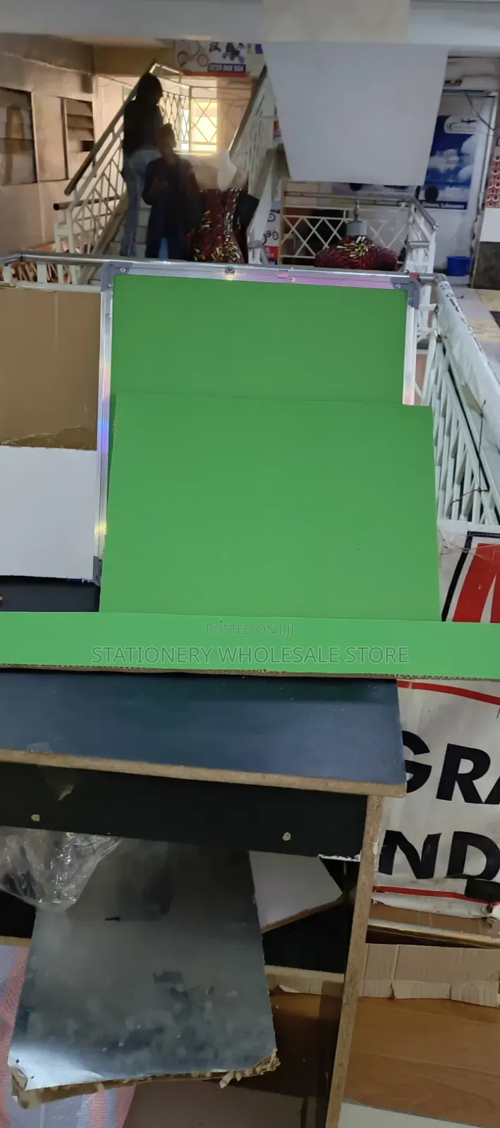 Double Sided Pin/Notice Board 50cm X 50cm Blue/Green