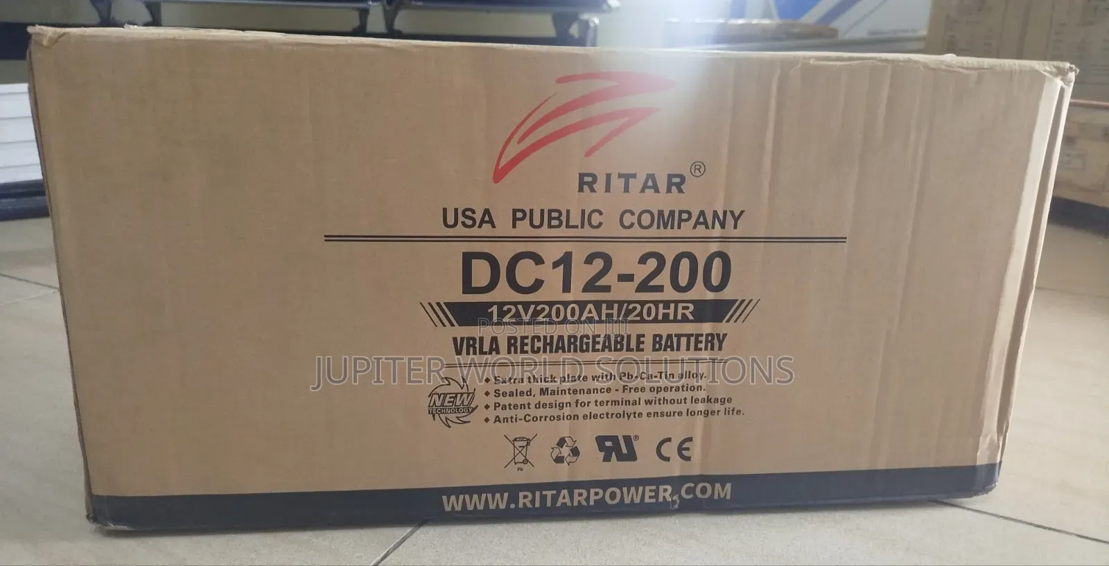 200ah 12v Ritar Gel Batteries